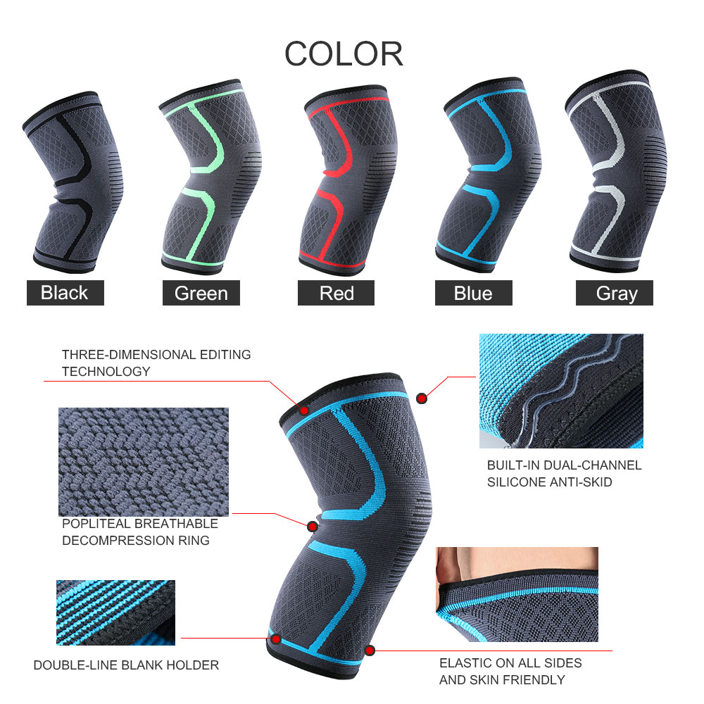2PC Sports Fitness Running Cycling Knee Compression Pad